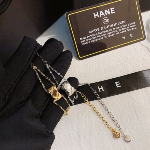 

design diamond necklaces designer jewelry pendant necklace fashion young style long chain gold plated sier accessories exquisite gift, Silver