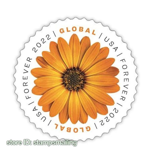 

2022 global forever international mail flowers sheet of 10 1st class mailing supply