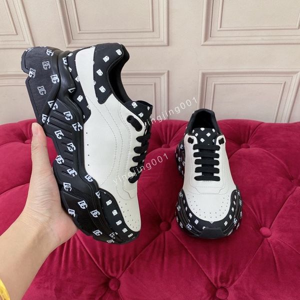 

2023 vintage casual shoes men women sneaker shoes designer sneakers fashion platform shoe leather trainers size35-45, Black