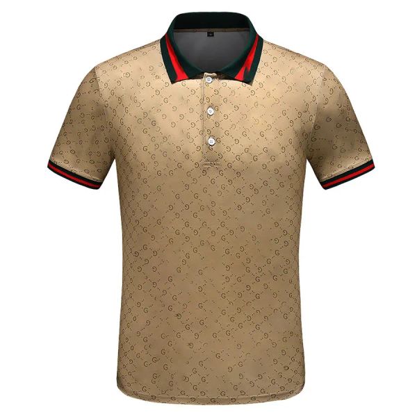 

men's polo shirt printed color design shirt lapel short sleeve casual embroidery 100% cotton brand cotton high street commercial fashio, White;black