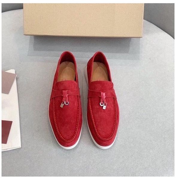 

lp piana open walk suede casual shoes ankle boots fashion women slip on men's walking flats classic short boot luxury designer for dres, Black