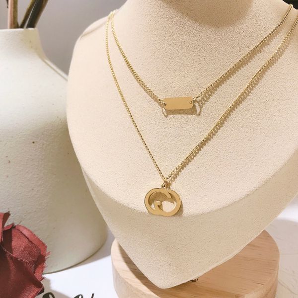 

gold-plated necklace fashion pendant necklace exquisite style classic senior charm letter long chain popular brand gift lovers friends, Silver