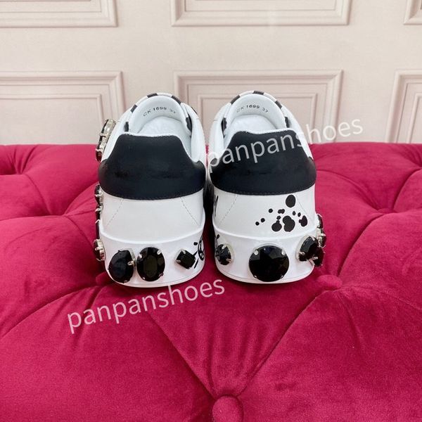 

designer sneakers luxury mens women casual shoes decorated arrow lace-up stitching sneakers comfortable leather breathable sneaker, Black