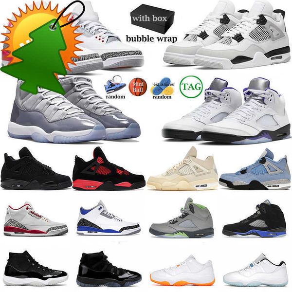 

3 new 4 5 11 basketball shoes men women fire red racer blue military black unc red thunder concord green bean cool grey bred space jam 3s