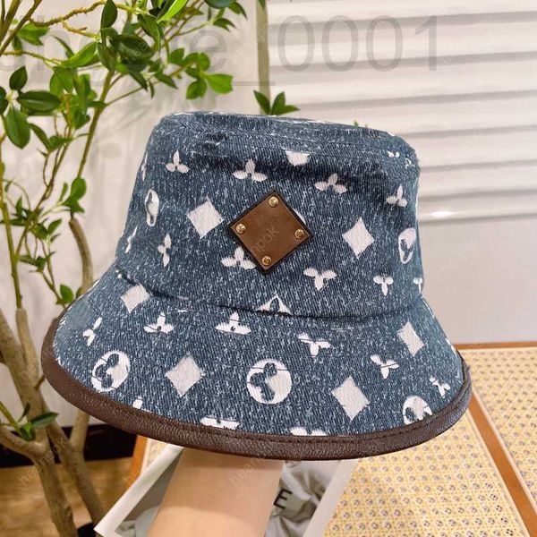 

wide brim hats & bucket designer denim hat cap casual luxury mens beach cool casquette fitted men beanie sobreros cowboy 2023 668u, Blue;gray