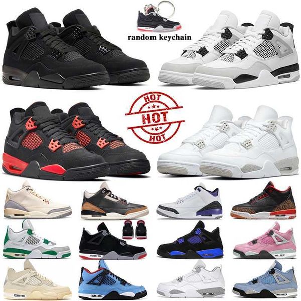 

2023 high shoesbasketball shoes woman mens sneakers 4s university blue white sail black cat racer blue charity game katrina men women tr