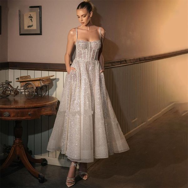 

glitter a-line formal prom dress spaghetti straps sparkly sweetheart evening party gowns sequins ankle-length shiny graduation dresses 2023, Black