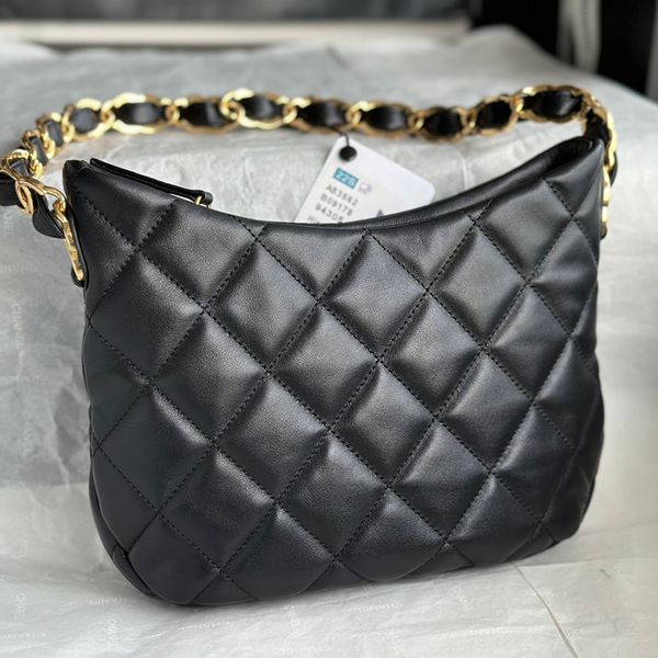 

1:1 quality designer fashion hobo bag 24cm luxurious genuine leather shoulder bag with box mc177