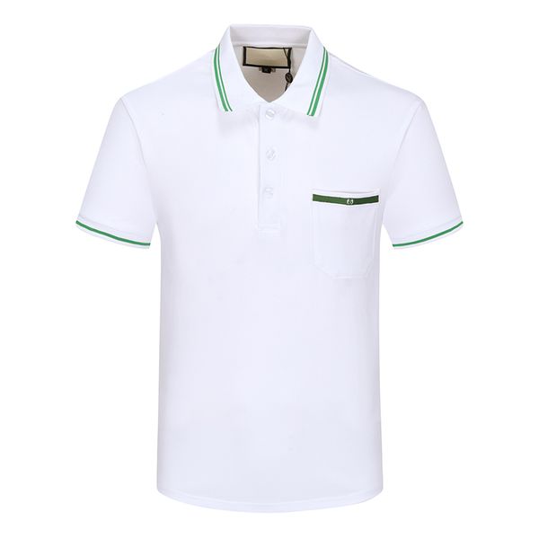 

men's fashion polo shirt luxury italian men's t-shirts short sleeve fashion casual men's summer t-shirt various colors, White;black