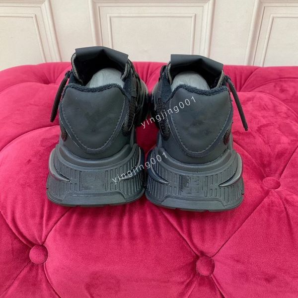 

designer boots man casual shoe splicing shoe sneakers wholesale price trainers sneaker size35-45, Black