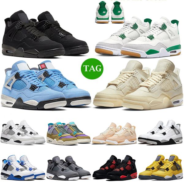 

with box jumpman 4 basketball shoes 4s men women military black cat pine green university blue red thunder tour yellow shimmer sail sports