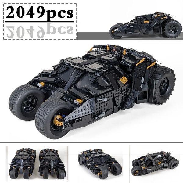 

blocks 2049pcs chariot dark knight batmobile compatible 76240 model building bricks set toys birthday gifts for children kids 230314