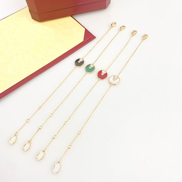 

luxury love amulet charm bracelet 18k gold agate shell pearl mother daughter wedding mother's day jewellery women's gifts, Golden;silver