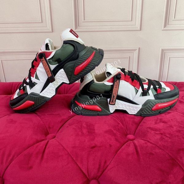 

2023 luxury boots sneakers shoes men sports comfort mesh leather rubber sole lace up trainers, Black