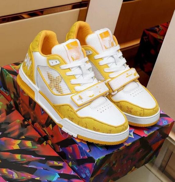 

designer casual shoes luxury brand men's and women's travel cowhide fashion fitness white sneakers td89, Black