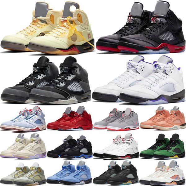 

men basketball shoes 5s raging red stealth white cement metallic international flight oreo women retro racer blue green bean sports sneakers
