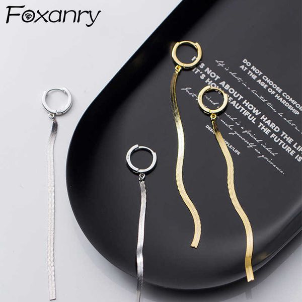 

charm anry prevent allergy silver color tassel earrings for women fashion simple geometric earrings set party jewelry gifts l230315, Golden