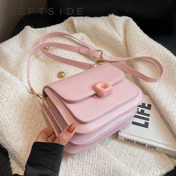 

nxy three layers flap crossbody bags for women 2023 spring new trend designer classic handbags and purses mini pink