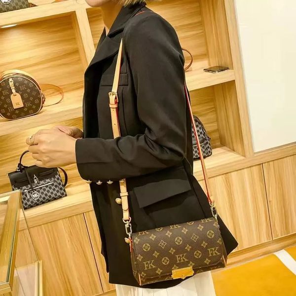

2023 famous bag m0nogram genuine leather luxury designer handbag women crossbody shoulder bags m40718 favorite purse tote