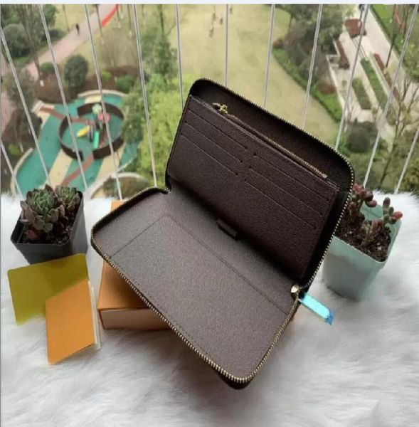 

wallets holders brown flower print large size single zipper wallet men genuine leather passport cover women credit card business t2494141, Red;black