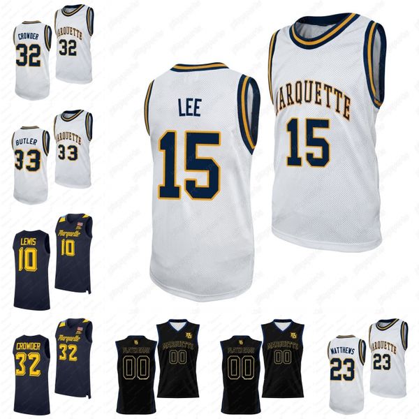 

ncaa marquette golden eagles jersey college basketball 2023 cameron brown jake ciardo emarion ellis ben gold oso ighodaro keeyan itejere kam, Black