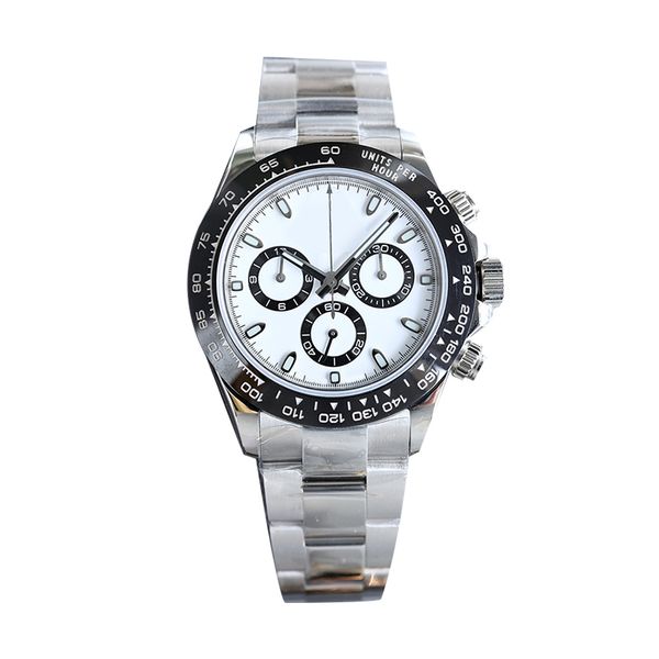 

quality watch st9 steel all subdials working 40mm automatic mechanical 2813 movement sapphire glass mens ceramic bezel cosmograph watches dh, Slivery;brown