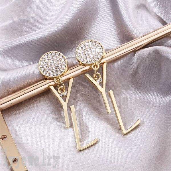 

slender love mens studs earings for teen girls trendy dangling elegant simple earring crystal metal letter ohrringe jewelry silver plated lu, Golden;silver
