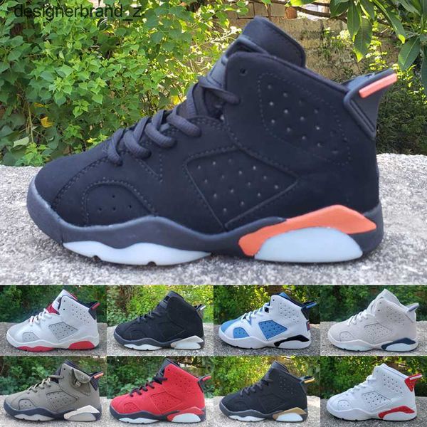 

unc jumpman 6 kids basketball shoes 6s unc red oreo electric green georgetown british khaki carmine dmp infrared midnight navy sports 4y4z, Black