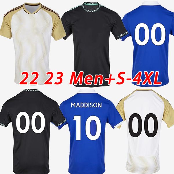 

22/23 leicester soccer jerseys barnes tielemans vardy maddison iheanacho ayoze ndidi daka lookman 22 23 city home vardy football uniforms me, Black;yellow