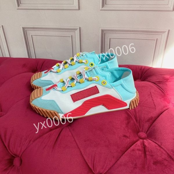 

2023new mens suede leather trainers fashion stylist shoes leisure shoe platform lace-up print sneaker ship within, Black