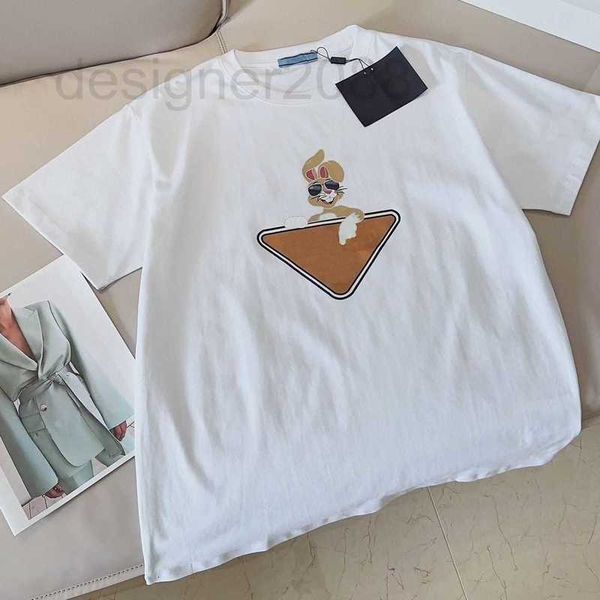

men's t-shirts designer mens t shirts cotton loose leisure tees animal design triangle print style polos tide apparel for men and women, White;black