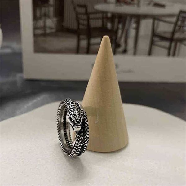 

ring 2023 new ancient spirit pair winding ring punk style for men and women, Silver