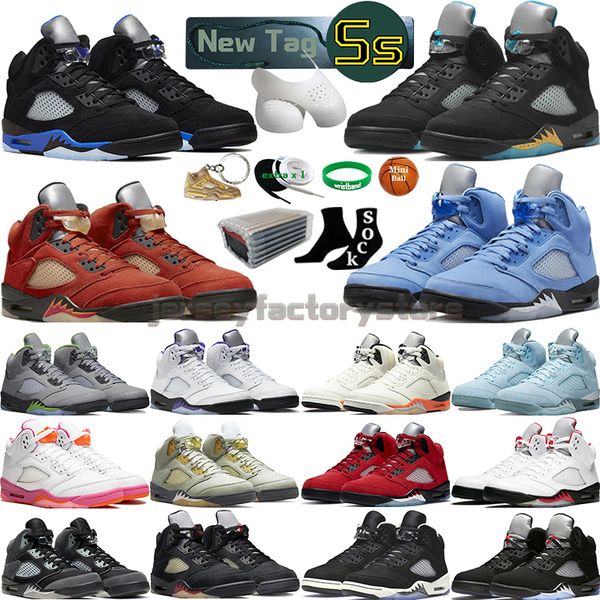 

with box 5 basketball shoes men women 5s craft aqua concord green bean racer bluebird metallic raging fire red we the bluebird anthracite un