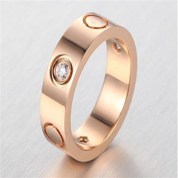 

crazy promotion titanium steel rings for women men couples cz wedding ring bands pulseira feminina jewelry288p, Golden;silver