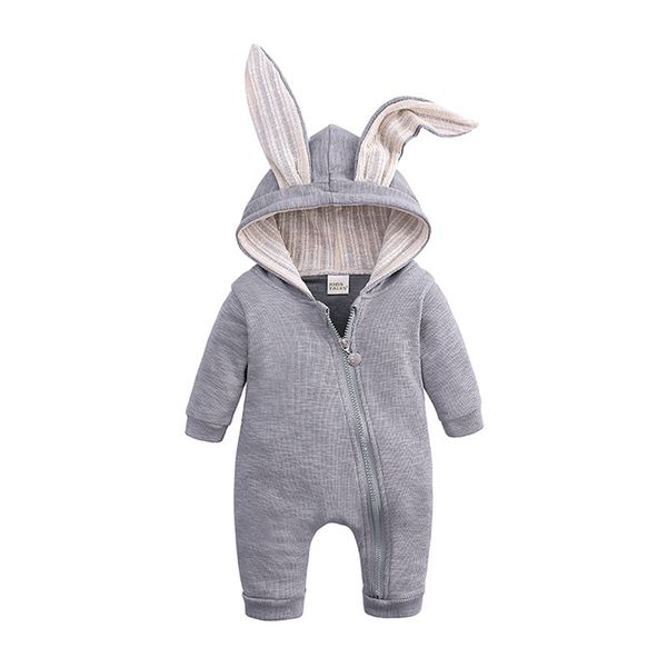 

new spring autumn baby rompers blue jumpsuit cute cartoon rabbit infant girl boy jumpers kids baby outfits clothes 1937