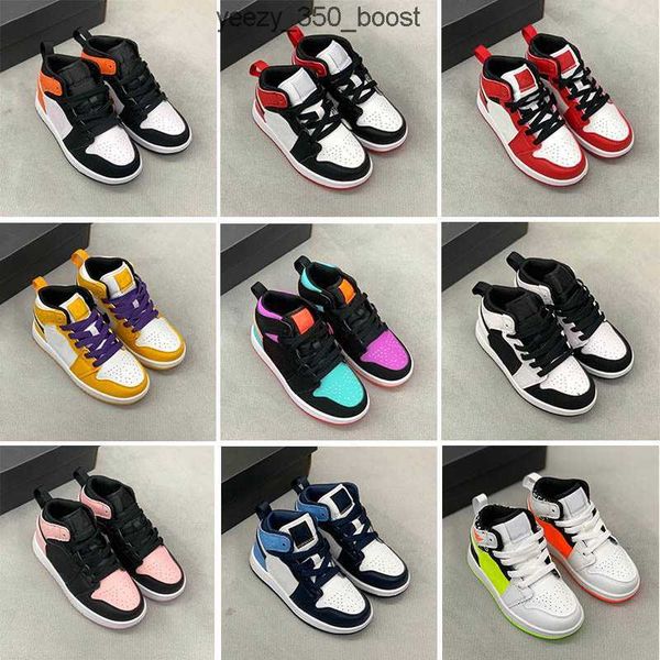 

kids jumpman 1 basketball shoes athletic outdoor shoes boys girls casual fashion multicolor sneakers toddlertrainers eur 25-35 vpbl, Black