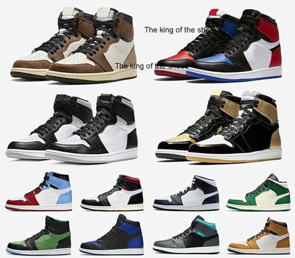 

2023 og2023 og men women sports shoes jumpman 1s athletics sneakers for womens sport torch hare game royal pine green basketball shoe, Black