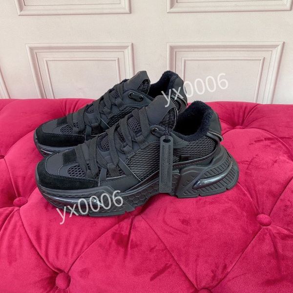 

designer sneakers men shoes print check trainer platform trainers striped sneaker vintage suede shoe, Black