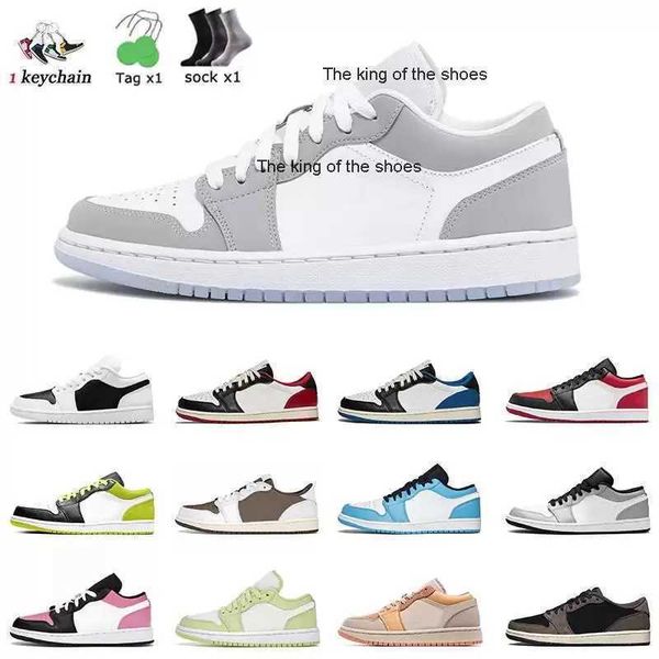 

2023 og2023 og classic lows 1 1s basketball shoes mens sports wolf grey unc fragment gym red game royal bred white paris panda pine green wo, Black