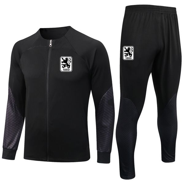 

2023 1860 munchen soccer mens tracksuits sportswear sets sports casual sweatershirts sweatpants jackets pants football training suits kits s, Gray