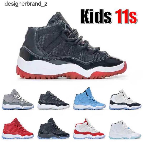 

11s kids basketball shoes jumpman 11 youth infants toddlers sneakers bred cool grey 25th anniversary jubilee concord cherry gamma blue grjf, Black