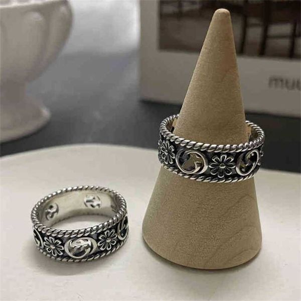 

ring 2023 new daisy men's and women's ins does not fade. personalized minority ring gives valentine's day gifts factory direc, Silver