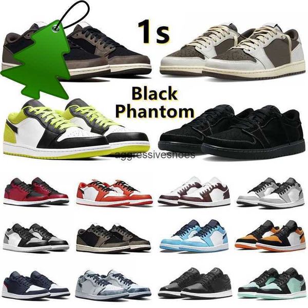 

1s 1 mens basketball shoes sneaker black phantom cyber reverse dark mocha fragment wolf grey white camo diamond paint drip men women