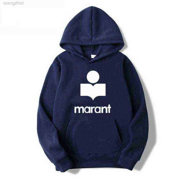 

autumn/winter men's hoodie marant printed sweatshirt fashion warm streetwear casual sweatshir, Black