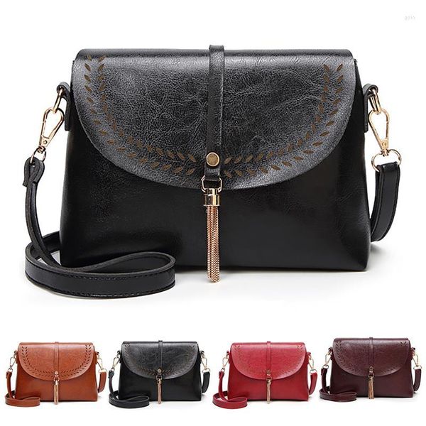 

shoulder bags for women bag fashion handbag phone purse hollow vintage tassel pu leather small crossbody