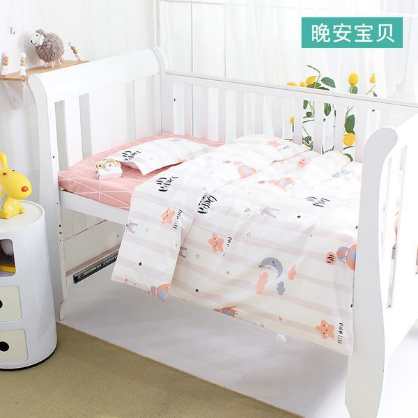 

bedding sets 3pcs set baby cot beddings cotton print sheet duvet cover case pillow case kids bed linens children room things customize size