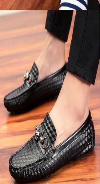 

genuine leather shoes men loafers slip on business casual classic soft moccasins hombre breathable men shoes flats8128335, Black