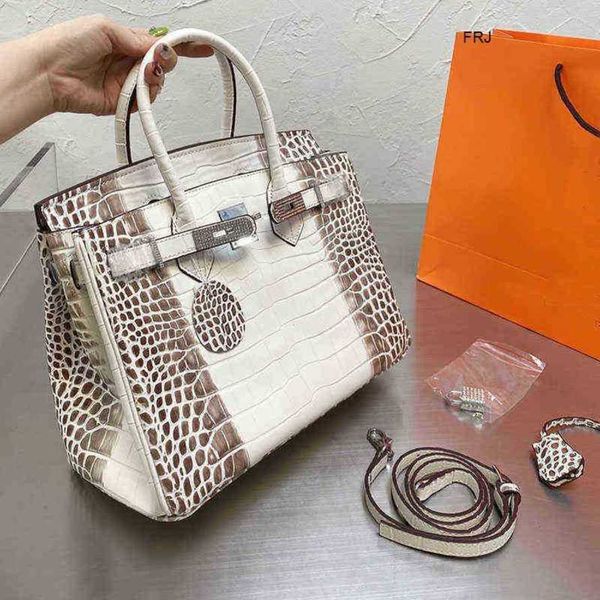 

designer bags birkin handbags herms women bag full leather tote large capacity lady stripes travel shoulder handbag with logo h