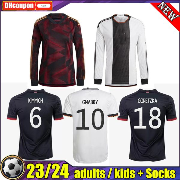 

2022 2023 kimmich hummels soccer jerseys fans player version werner kroos gnabry muller draxler reus havertz gotze football shirt germanys c, Black;yellow