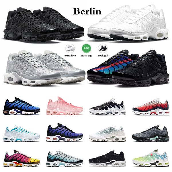 

plus tn men women tns running shoes triple white black unity hyper blue atlanta fire mens outdoor sports trainers sneakers size 36-46